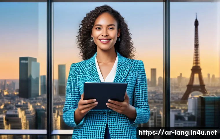 프랑스어 이직 성공 사례 - **Prompt 1: The Transformative Power of French for Career Growth**
    "A confident young profession...