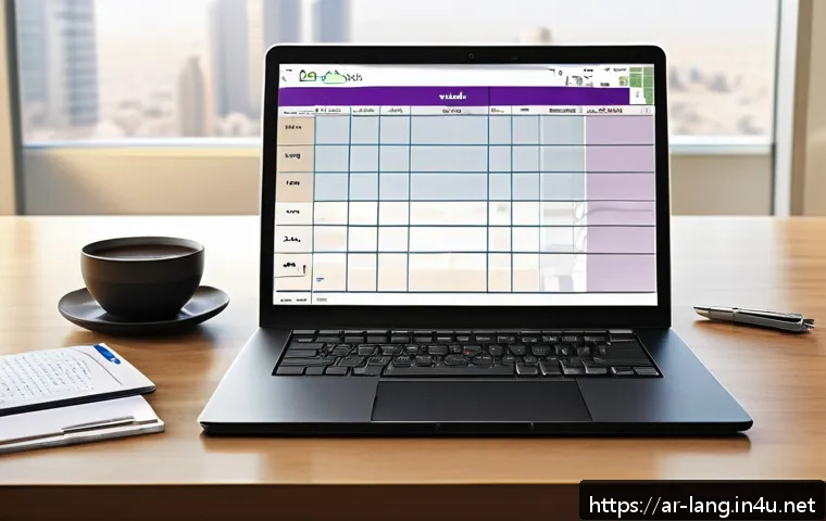 독일어 업무 일기 작성법 - A professional Arab office workspace with a modern desk featuring an open digital notebook app like ...
